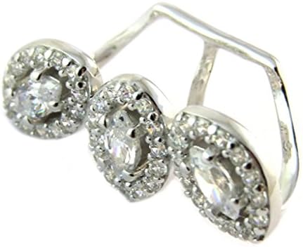 Buckle ring silver ear 'Sissi'silver white.