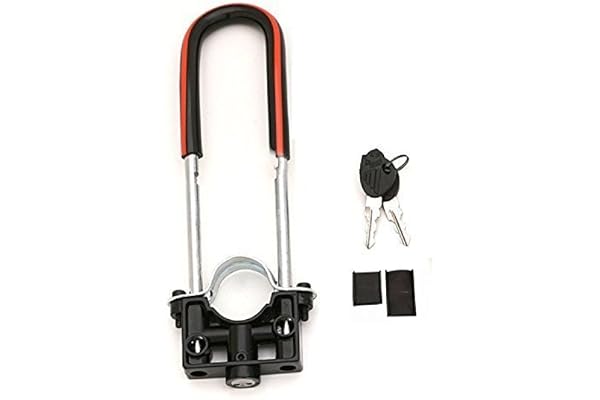Motoway Bike Front Shocker Lock Wheel Lock For Bajaj Pulsar 180 DTS-I, Black