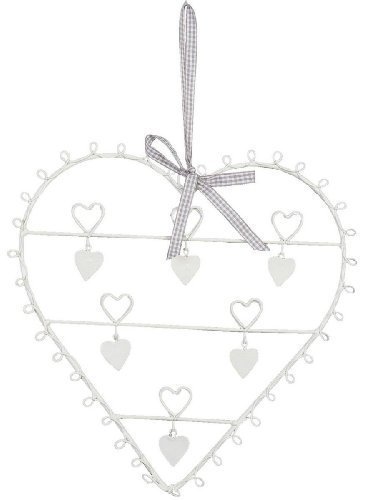 Clayre & Eef 6Y0859S Fotohalter Kartenhalter Herz Ca. 28 x 30 cm