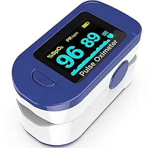 K-Life FTP-103 Finger Tip Pulse Oximeter measuring SpO2 and Pulse Rate suited for Adults (Blue Colour, 1 unit in box comes along with accessories)