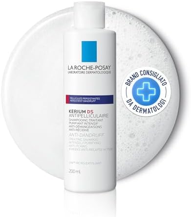 La Roche-Posay Toleriane Kerium DS, Shampoo Anti-Forfora Intensivo, Riduce e Lenisce il Prurito, Efficace già dalla Prima Applicazione, Con LHA e Acido Salicilico, 200ml