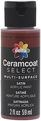 Plaid:Delta Ceramcoat Select Multi-Surface Paint 2Oz Barn Red, Acrylic, Multicolour, 1.25x1.25x4 cm