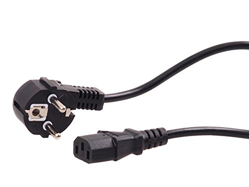 Maclean MCTV-801 Schutzkontakt gewinkelt auf Kaltgerätestecker NetzKabel Maclean MCTV Schutzkontakt gewinkelt auf Kaltgerätestecker links abgewinkelt NetzKabel Schwarz - 2