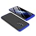 Produktbild Handyhülle für OnePlus 6 ,ERLI 3 in 1 Ultra Dünn 360°Full Body Schutz Schutzhülle ,Panzerglas Displayschutzfolie für OnePlus 6 , Anti-Kratzer Elegant Stoßfest Hart PC Skin Rückdeckel Glatte Rückseite Bumper tasche für OnePlus 6 (Schwarz + Blau)