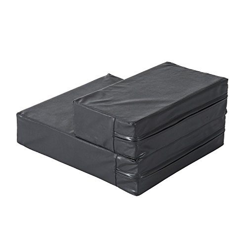 Pawhut-D06-Bed-Mat-009BK-Foldable-Pet-Stairs-for-Cats-Dogs--Black