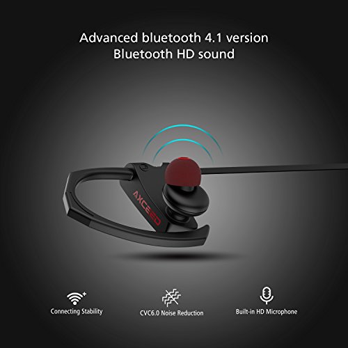 AXCEED Wireless Earphones Bluetooth 4.1 Sports Headphones IPX4 Waterproof Running Earphones Ear Hooks Headset 8 Hours… - Image 9