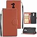 Produktbild Ttimao Kompatibel mit Huawei Honor 6C Hülle Retro PU Leder Wallet Flip Schutzhülle mit Standfunktion Stoßfest Kratzfesten Handyhülle-Braun