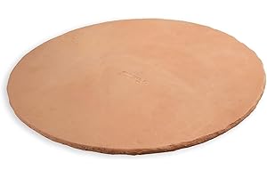 Megashopitalia Biscotto di Casapulla Pietra Refrattaria per Pizza Forno Fornace Saputo Made in Italy (Tonda Ø31/27xH2cm)