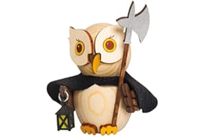 ‎KUHNERT Kuhnert - Dekoration/Holzfigur - Mini Eule Nachtwächter - ca. 7cm - Made in Germany