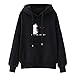 Produktbild Dasongff Hoodie Damen Kapuzenpullover Frauen Katze Druck Langarmshirt Warm Winter Longpullover Casual Tunika Hemd Tops Streetwear Sweatshirt Lange Ärmel Oberteile mit Taschen