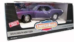 1970 PLYMOUTH HEMI BARRACUDA American Muscle PLUM CRAZY PURPLE Collector's Edition 1/18 Diecast ERTL (Dated 1995)