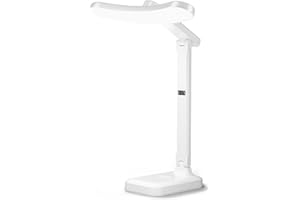 CBEI Schreibtischlampe,LED Dimmbare Desk Lamp mit 3 Farbtemperaturen LCD-Display Nachttischlampe Kein Flimmern Augenschutz Leselicht Geeignet für Büro Schlafzimmer und Kinderzimmer