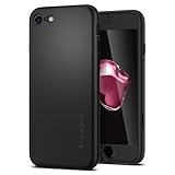 iPhone 7 Case, Spigen® [Air Thin Fit 360] iPhone 7 Full Body Case with [2-PackTempered Glass Screen Protector ] Exact Slim Full Protection Case with for iPhone 7 - (042CS21098) - Black (Electronics)