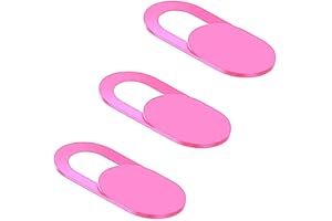 OcioDual 3X Webcam Cover Slider ochrona ultra cienka osłona naklejka różowa do kamery internetowej smartfona laptopa tabletu czarna