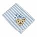 Produktbild Babydecke mit Ihrem Wunsch Namen bestickt Steiff Collection 2890 hellblau/weiß 90 cm x 60 cm Nicki