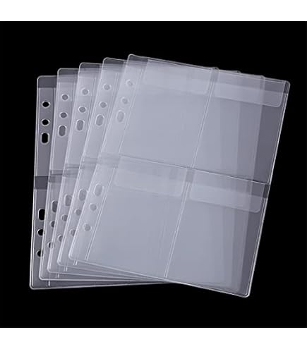 CYFUN DESIGN 20 PCS Stamp & Die Storage Bags With Magnetic Sheets - 7.5x5.5 Inch Clear Craft Envelopes