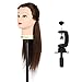 Hairdressing 98% Professional Real Human Hair 24 Inch,CoastaCloud Training Mannequin Head Hairdresser Human Hair with Clamp