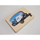 Holz-Bilderrahmen mit Wohnwagen-Kontur