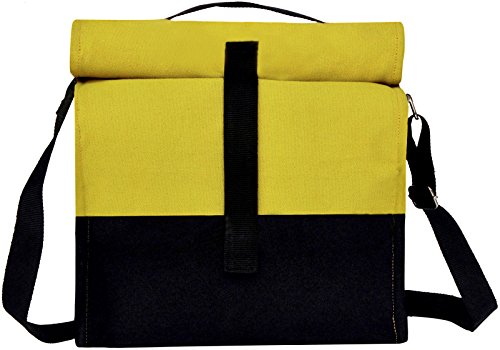 Marine Pearl Mustard Thermal Insulated Organic Canvas Lunch Bag with Adjustable Shoulder Strap RS.397 (67.00% Off) - Amazon