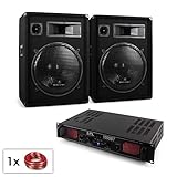 Bluetooth Rack Endstufe mit AUX, 3-Band Equalizer und 2 x 500W max. Leistung