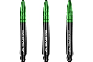 Mission Darts Säbelschäfte | Robuste schwarze Polycarbonat-Schäfte mit farbiger Aluminium-Oberseite | mehrere Packungsgrößen | 6 Farben | Tweenie