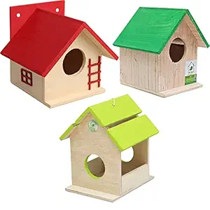 PetNest Combo2 Bird House Nest Box for SparrowBest Return Gift for Kids Best Beautiful Bird nest Bird House for Hanging in Balcony Pack of 3