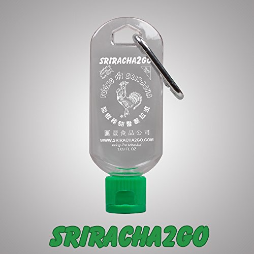 Sriracha2go Combo-Pack: 50ml, Sriracha2go + 30ml Mini-s2g. Huy Fong Lizenzprodukt Mini Sriracha-Schlüsselanhänger/Schlüsselring-Flasche (Versand leer) - 8