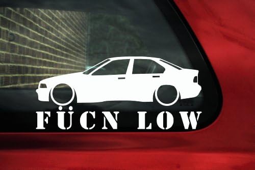 Fucn low car Sticker - for BMW e36 4-door saloon ,3-series