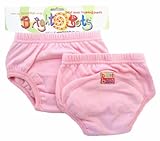 Bright Bots Potty Training Pants (Twin Pack, Pale Pink, Large, 24 - 30 months)