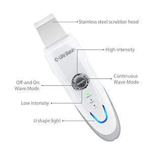 LifeBasis Ultrasonic Face Skin Scrubber Spatuala Portable Blackhead Spatula, Peeling Wrinkle Removal Machine Facial… - Image 3