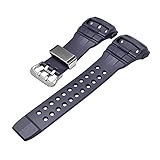Goyajun Wasserdichter Ersatz Uhrenarmband für Casio G-Shock GWN-Q1000NV-2 - Ersatzriemen Aus Natürlichem Harz(Dunkelblau)