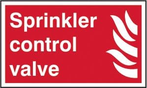 Sprinkler control valve rigid 1mm plastic PVC sign 250 x 150mm 3mm rigid plastic sign