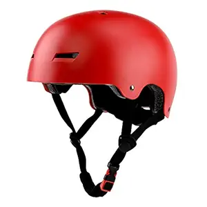 Ouwoer Ouwoer Kids/Adult Skateboard & Bike Helmet, CPSC Certified, Adjustable and Multi-Sport, from Toddler to Adult (Red)