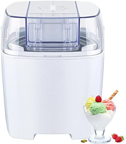 Automatic Electric Ice Cream Maker Sorbet and Frozen Yoghurt Maker Machine - 1.5 Litre Capacity For Ice Cream Milkshakes Yogurt and Fruits ice cream Frozen, Include Recipe Book