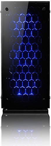 VIBOX Nebula GL780T-21 Gaming PC – 4,5GHz Intel i7 Quad Core CPU, GTX 1080 Ti, leistungsfähig, Desktop Gamer Computer mit Spielgutschein, Windows 10, Blau Innenbeleuchtung, lebenslange Garantie* (4,2GHz (4,5GHz Turbo) Superschneller Intel i7 7700K Kabylake Quad 4-Core Prozessor CPU, Nvidia GeForce GTX 1080 Ti 11GB Grafikkarte, 16GB DDR4 2133MHz RAM, 1TB (1000GB) Seagate SSHD Solid State Hybrid SSD-Festplatte, Aerocool 600W 85+ Netzteil, Gamemax Onyx Gehäuse, Intel B250 LGA1151 Mainboard) - 6