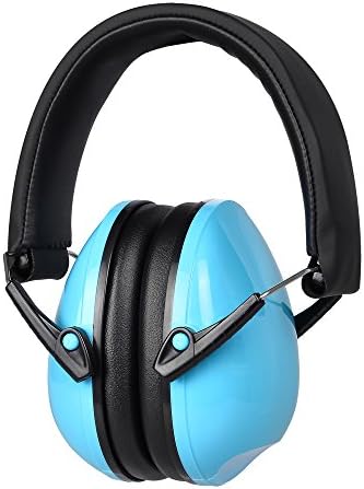 Ear Defenders, Myguru Kids Noise Reduction Earmuffs, Adjustable&amp;Folding,Kid Ear Defenders for Sleeping,Studying,Shooting(Blue)