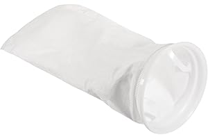 PATIKIL 7" Ring Filtersocken 150 Mikron Netztasche Schwimmhalle Abschäumer Weiß