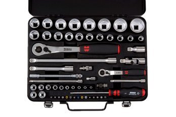 Würth Zebra Steckschlüsselsatz 1/4 + 1/2 Zoll Knarrenkasten 60 tlg. ( 0965 090 59 )