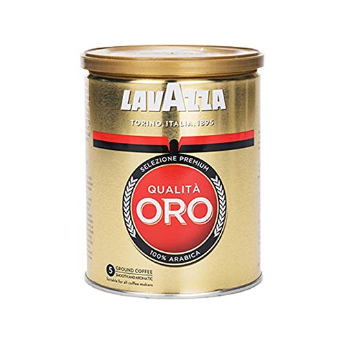 Lavazza Kaffee Qualita Oro, Espresso Arabica Röstkaffee, Bohnenkaffee gemahlen, Filterkaffee, 250g Dose