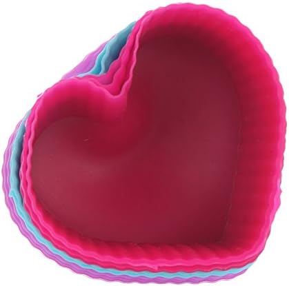 Korlin 16-Pack Reusable Silicone Muffin Cups Cake Molds - Baking Cups Cupcake Liners