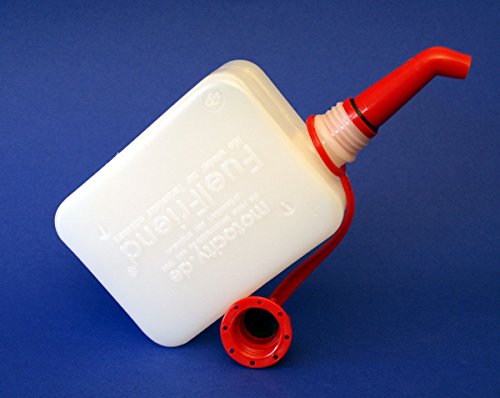 FuelFriend® CLEAR+OIL 0,5 Liter Ölkanister mit integriertem Füllrohr! Öl-Reservekanister für Motorräder, Roller