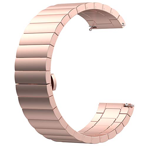 Preisvergleich Produktbild lqw0kk41 Edelstahl - Ersatzarmband für Fitbit Versa Lite / Versa - Roségold