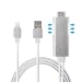 Produktbild Phone to HDMI Adapter Kabel, AMANAK Phone HDMI Kabel, HDTV MHL Kabeladapter 1080P,Transmit Audio und Video Heimkino Kompatibel Phone 7/6s/6/5s/5 Pad iTouch TV Projektor [Plug & Play] (Silber)