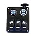 Produktbild Professionelle Kippschalter, ausdin Wasserdicht 3 Bande Rocker Schalter Panel + 12 V LED Voltmeter + doppelter 4,2 A USB Steckdose, Ladegerät Sockel für Marine Boot Auto, Wohnmobil-Fahrzeuge