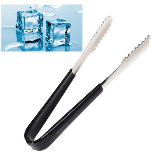 Qingsun Zucker Zange Eis Clip Lebensmittel Clip Edelstahl Clip Werkzeug für Barbecue Heimgebrauch mit Gummihand Griff (1 Stück) - 6