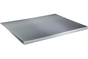 Oppaha - Spianatoia da Cucina in Acciaio Inox - Spianatoia per Impastare e Lavorare la Pasta - Piano da Lavoro Resistente e Igienico - Extraspessore 1,5 mm - 70x50 cm