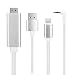 Produktbild HDMI AV TV Kabel ysf6.6 Füße 2 in 1 HDTV TV Kabel Adapter 8 Pin + Micro MHL USB auf HDMI USB-Kabel für Samsung Galaxy S4 S5 S6 S7 Edge Note 2 3 4 5 IPhone 5 6 silber mit Audio-Kabel