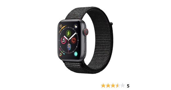 Apple Watch Series 4 44mm (GPS + Cellular) - Boîtier En Aluminium Gris  Sidéral Avec Boucle Sport Noir (Reconditionné) : Amazon.fr: High-Tech