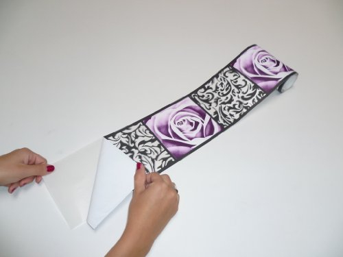 A.S. Création selbstklebende Bordüre Only Borders 9 Borte schwarz lila 901910 - 3