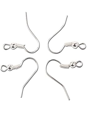50 Stk Ohrhaken Fischhaken, Ohrringe Silber Gold Nickelfrei 17 x 18 mm NEU